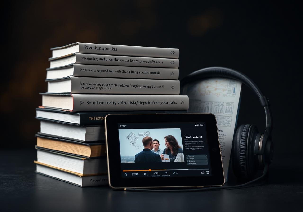 Cursos, e-books, mapas mentais e imersões gravadas
